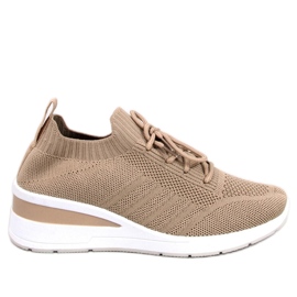 Leakes Khaki wedge sportskor - Inello brun