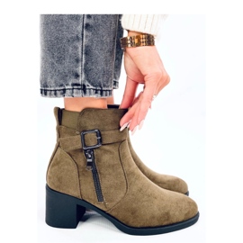 Klassiska högklackade ankelboots Irving Green - Inello grön