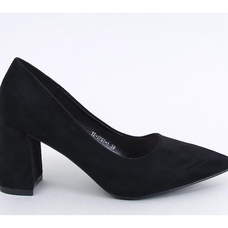 Clairay Black bredklackade pumps - Inello svart
