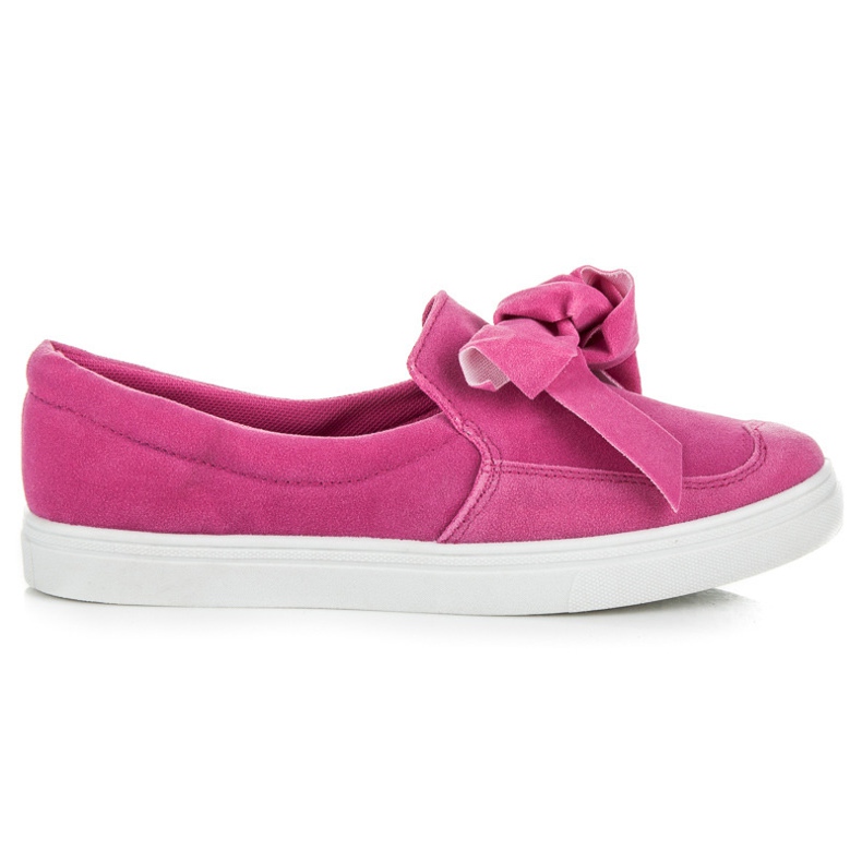 Seastar Sneakers i mocka med rosett rosa