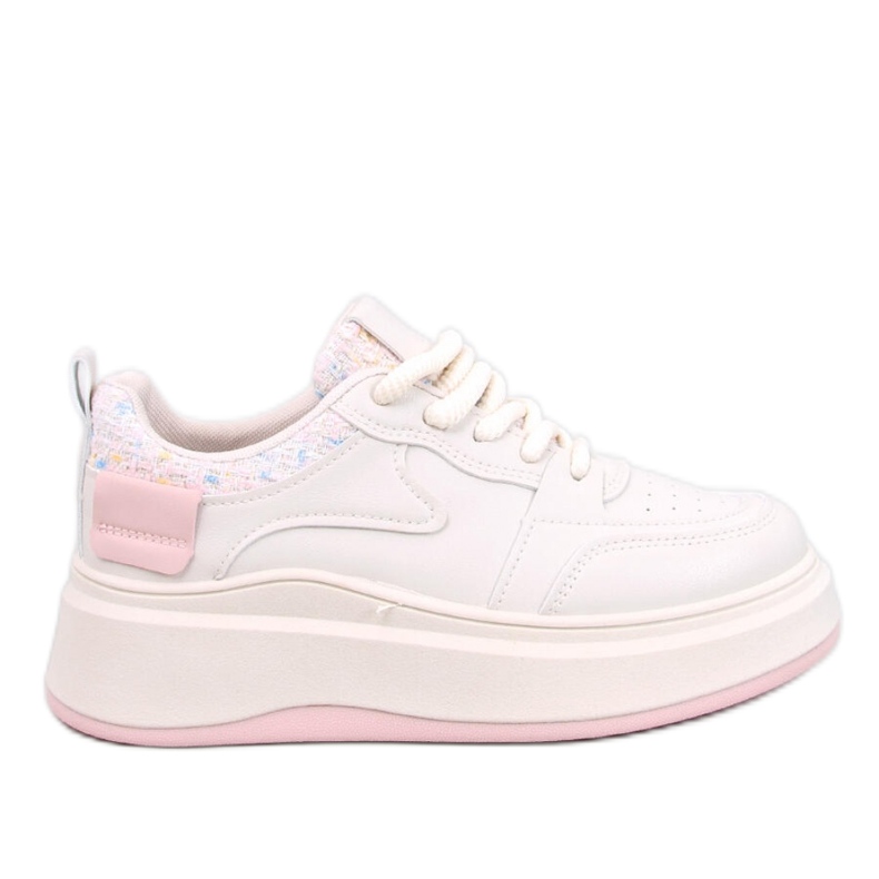 Motimes Beige Rosa pastellfärgade damsneakers - Inello