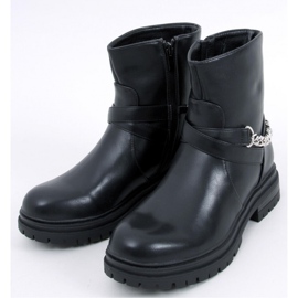 Cindy Black chain ankelboots - Inello svart