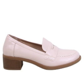 Sylvai Beige pumps med bred klack - Inello
