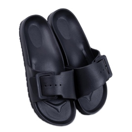 Sandal Gummi flipflops med spänne Romero Black - Inello svart
