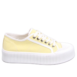Plattsneakers för dam Dors Yellow - Inello gul