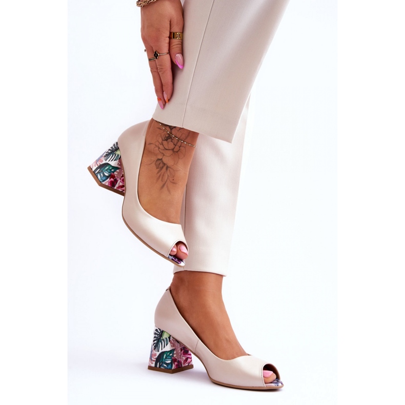 Step in style Pumps Model Lewski Skor 2608/K Beige Perła - Steg i stil