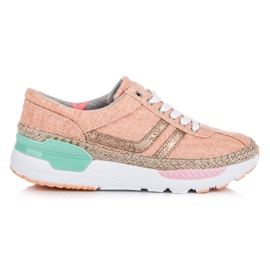 Kylie Sneakers med snörning, espadrillor rosa