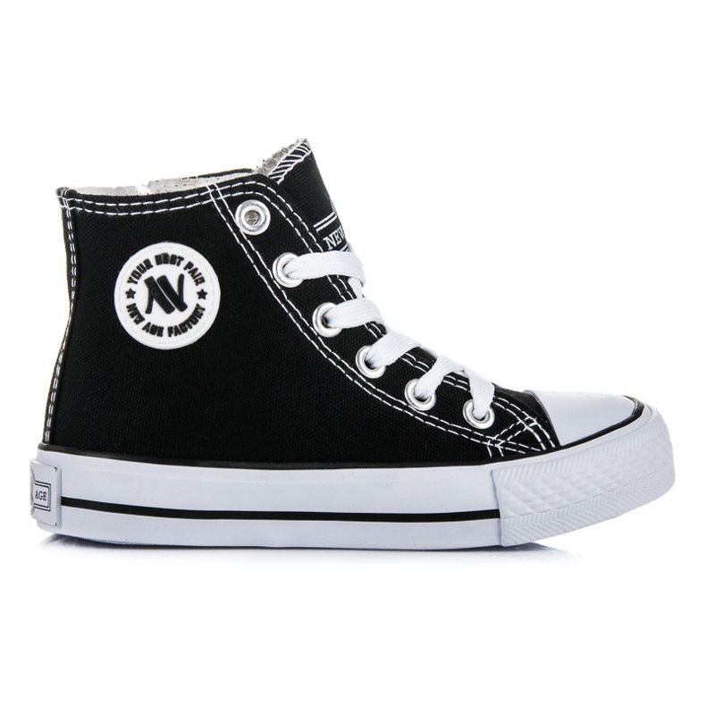 New Age Barn sneakers med blixtlås svart