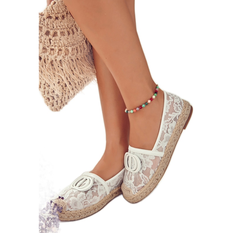 Step in style Espadrillor Model Summer Dream GG-52 Vit - Steg i stil