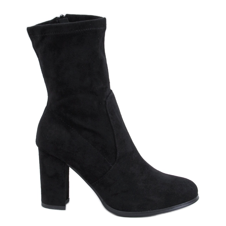 Poulter Svarta stövlar i mocka