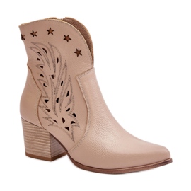 Step in style Stövlar Modell Lewski 3613 Beige Läder - Steg i stil