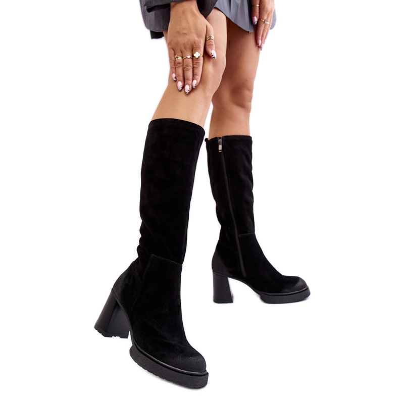 Step in style Stövlar Modell Lemar Ceraxa 70133 Svart mocka - Steg i stil