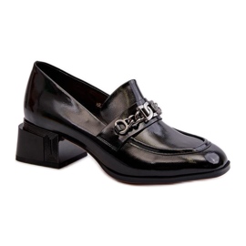 Elegant S.Barski block pumps, svart