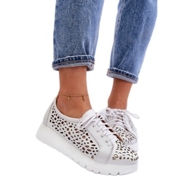 Zazoo Ljusgrå platåskor för kvinnor vit