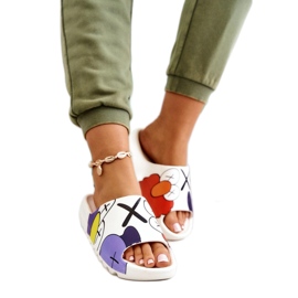 Damflip-flops med vitt tryck