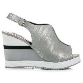 Vices Bekväma wedge skor grå