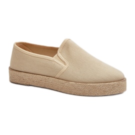 Espadriller för kvinnor på Beige plattform