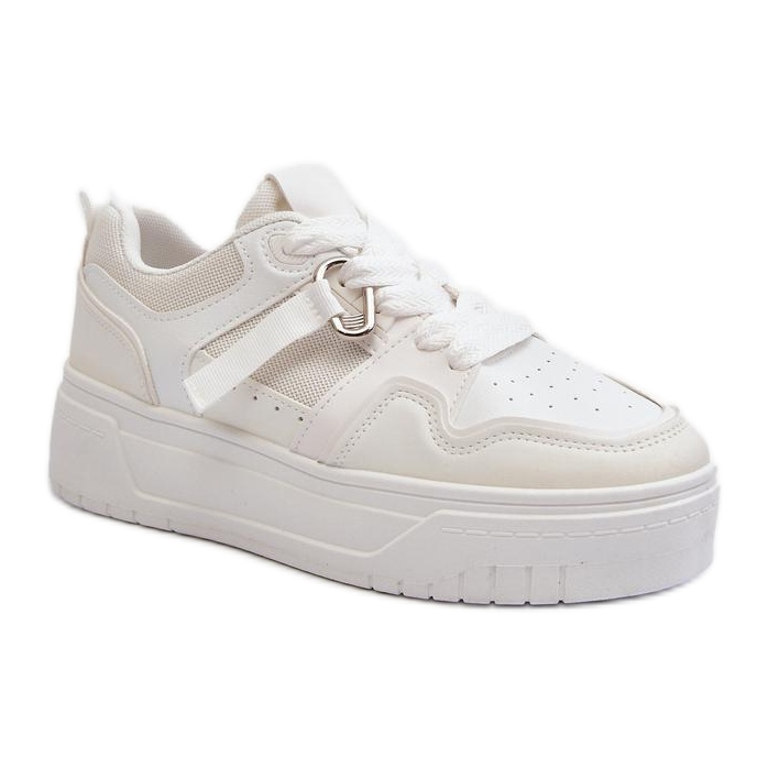 Vita plattformssportskor