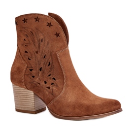 Genombrutna ankelstövlar för kvinnor Lewski Brun mocka