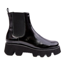 Laura Messi Svarta platta ankelstövlar för kvinnor