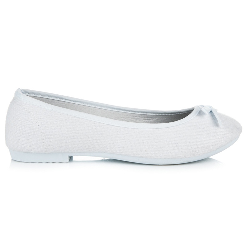 New Age Sportiga ballerinor med rosett vit