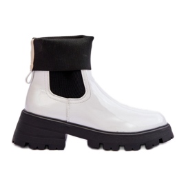 Step in style Chelsea boots Modell Pavo DES925M White Lakier - Steg i stil vit