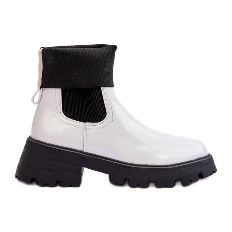 Step in style Chelsea boots Modell Pavo DES925M White Lakier - Steg i stil vit