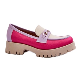 Zazoo Beige mockasiner för kvinnor mångfärgad