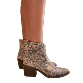 Gold Snake cowboystövlar för kvinnor mångfärgad