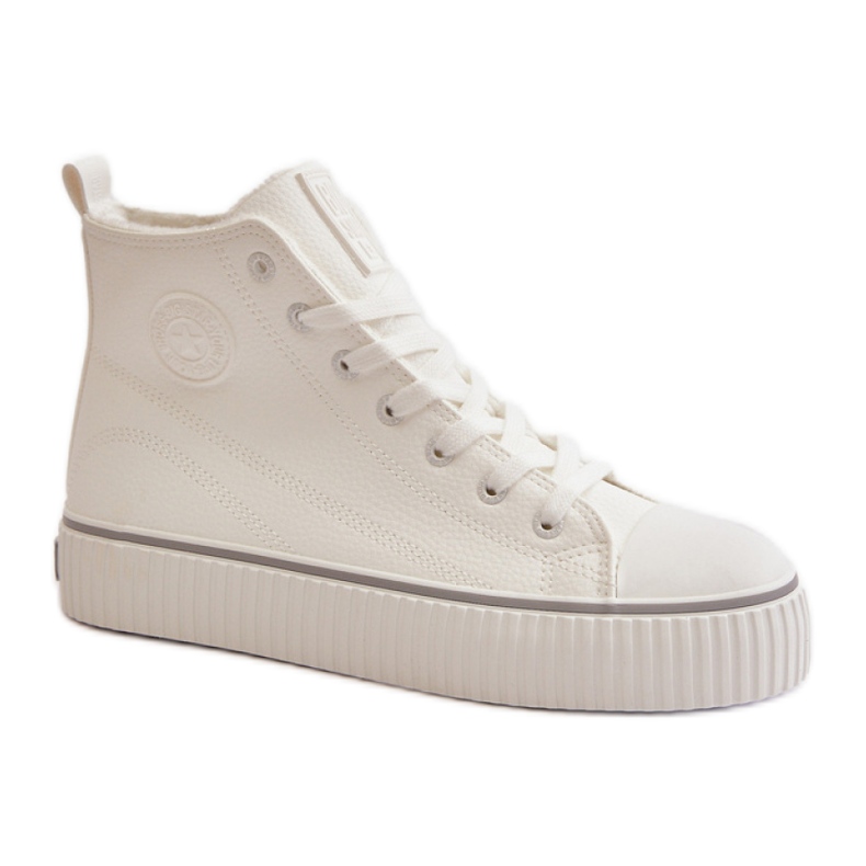 Damsneakers på Big Star White-plattformen vit