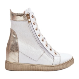 Zazoo White wedge sneakers vit