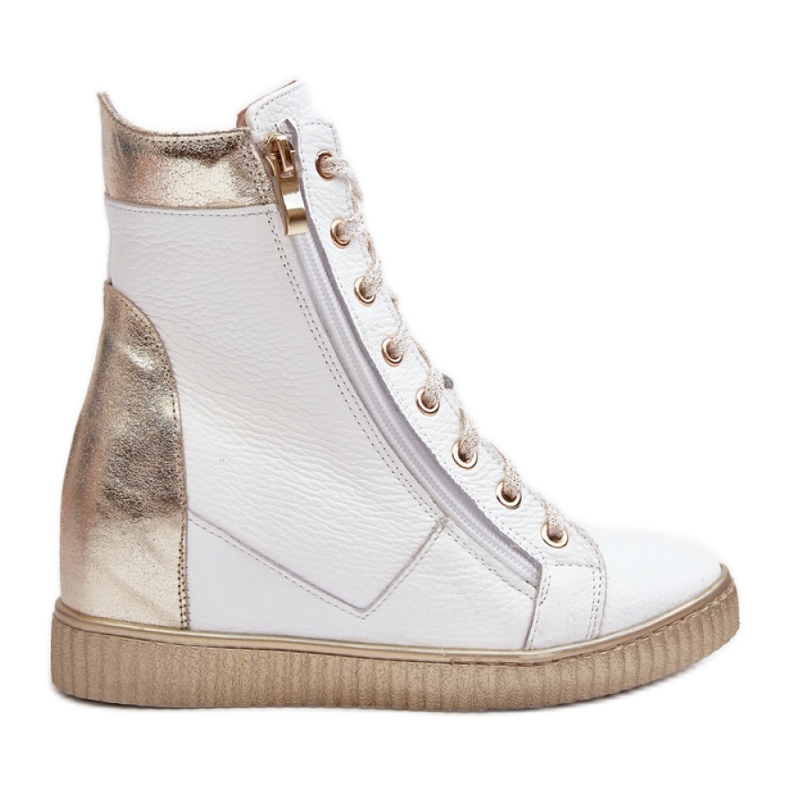 Zazoo White wedge sneakers vit