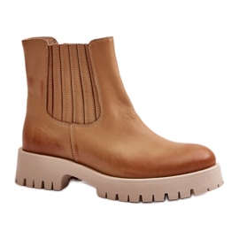 Lewski Brown slip-on ankelboots för kvinnor brun