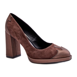 Laura Messi Brown stilettpumps brun