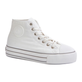 Big Star White Isolerade High-Top Sneakers vit