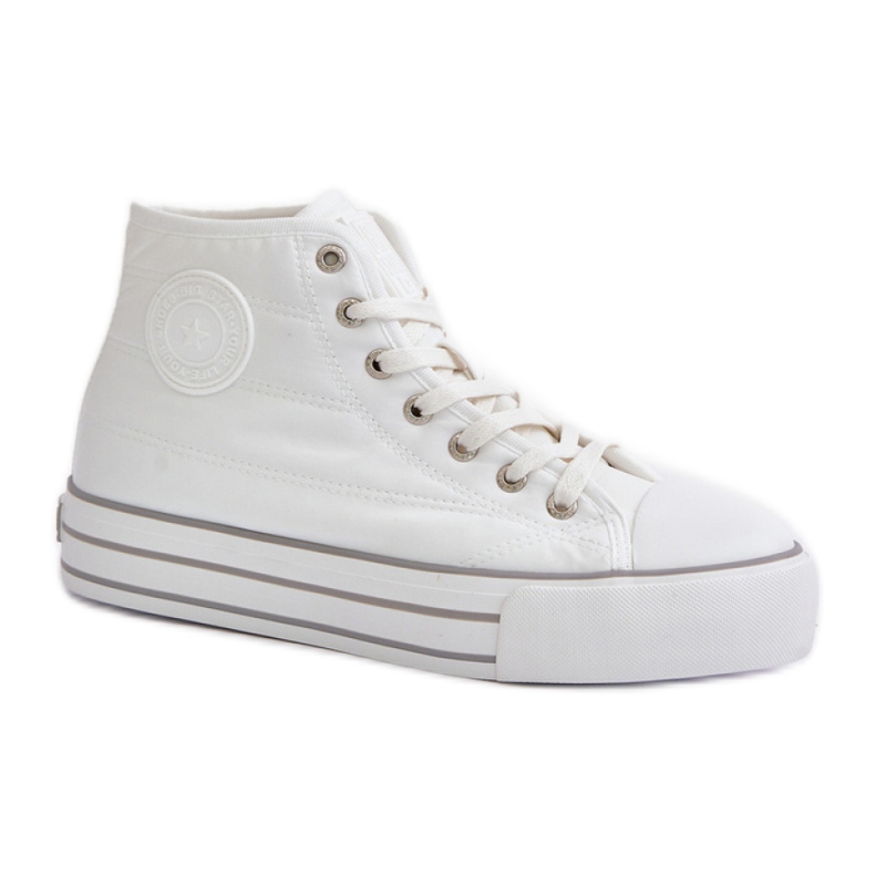 Big Star White Isolerade High-Top Sneakers vit