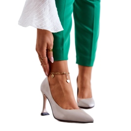 Höga klackar Modell Tamira F6102 Ljusgrå - Step in style