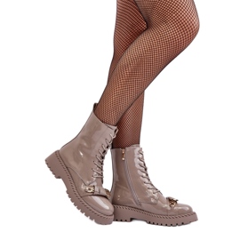 Step in style Stövlar Modell S.Barski MR870-67 Beige Lakier - Steg i stil