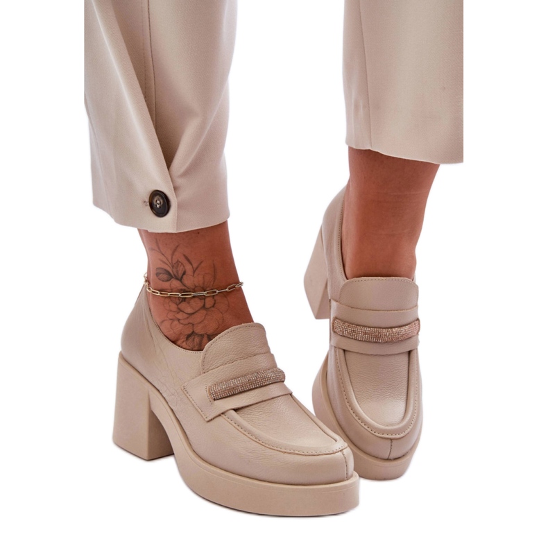 Step in style Skor Modell Gelanor 20157 Beige Läder - Steg i stil