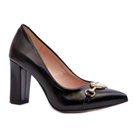 Step in style Pumps Model Zazoo 2453/OS Black Leather - Steg i stil svart