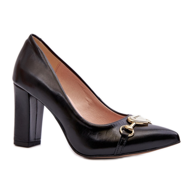 Step in style Pumps Model Zazoo 2453/OS Black Leather - Steg i stil svart