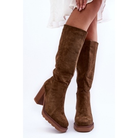 Step in style Stövlar Modell Virdana H8-518 Olive Mocka - Steg i stil grön