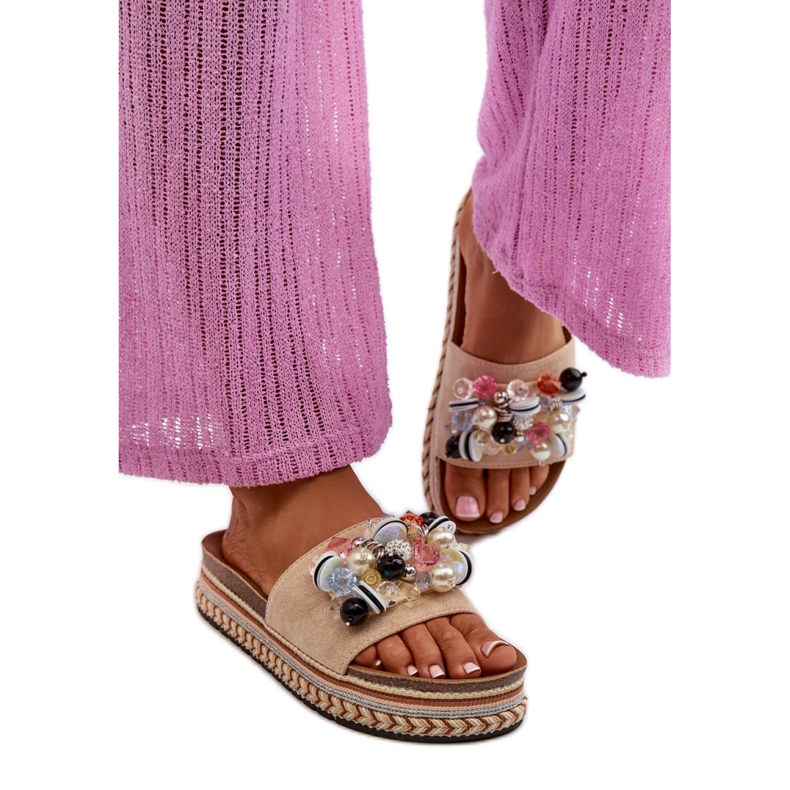 Step in style Sandal flipflops Modell S.Barski HY077 Beige - Steg i stil