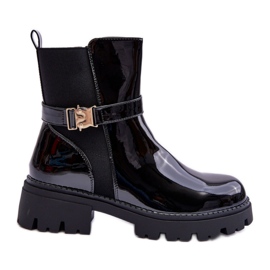 Step in style Chelsea boots Modell Elspetia F35-1 Svart lack - Steg i stil