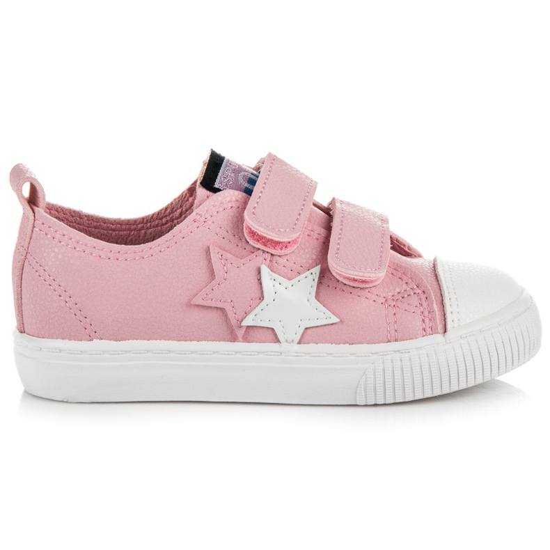 L&H Kardborreband med ekologiskt läder rosa