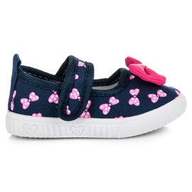 Sneakers Med En Rosett blå