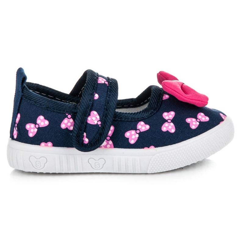 Sneakers Med En Rosett blå