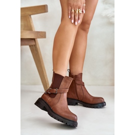 Step in style Chelsea stövlar Modell Sergio Leone TR719-S Brun - Steg i stil