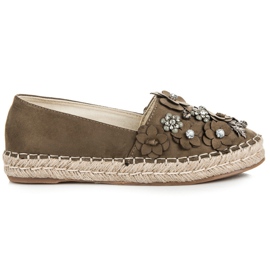 Marquiz Slip-on låga skor med dekorationer grön