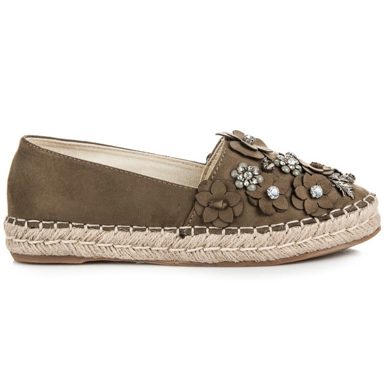 Marquiz Slip-on låga skor med dekorationer grön